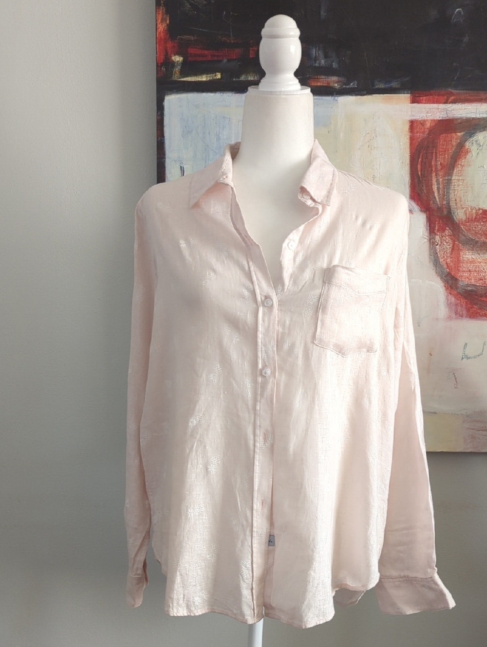 Rails Pink Button Down Shirt With Pineapple Print